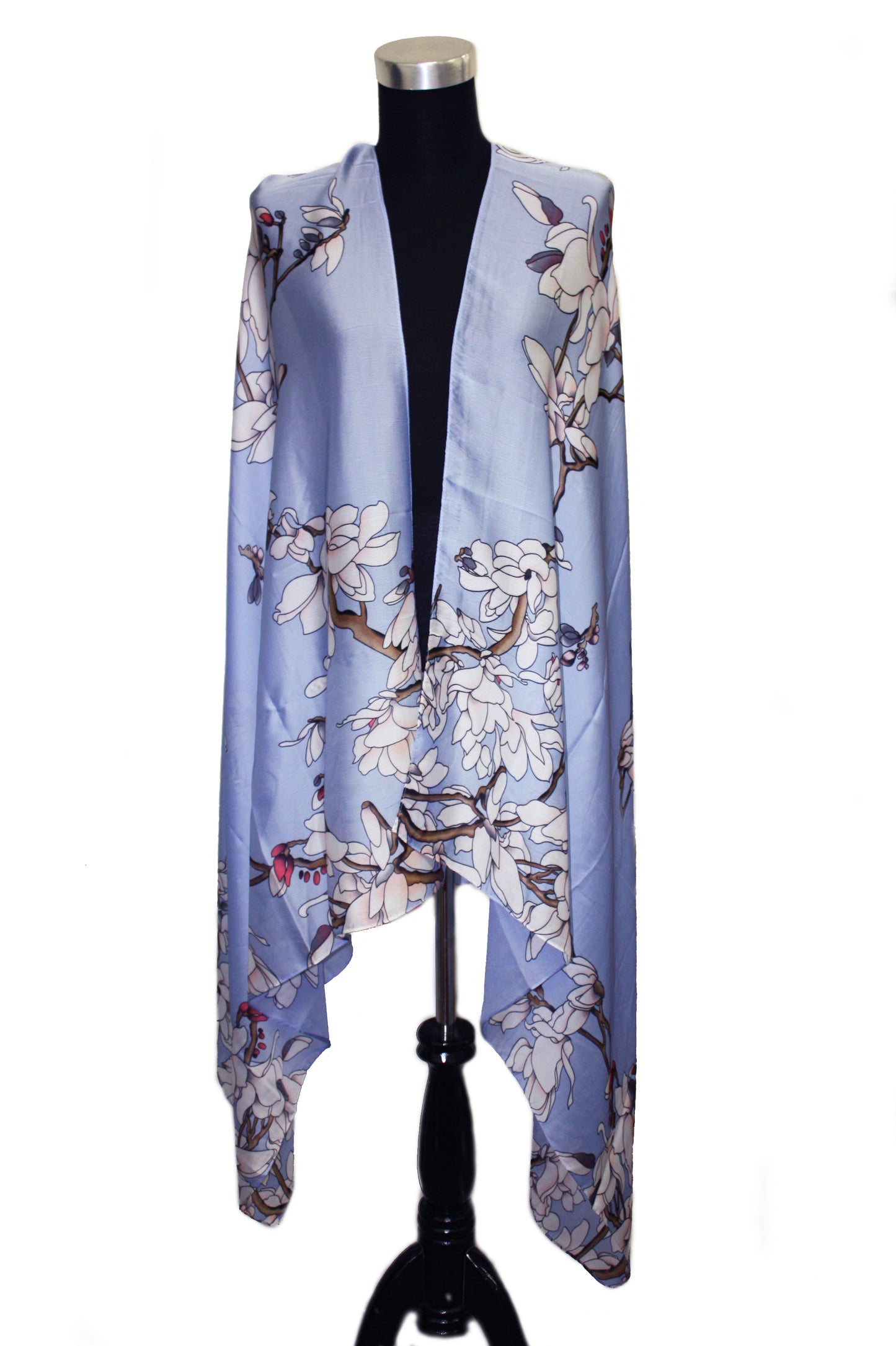 Satin effect printed scarf