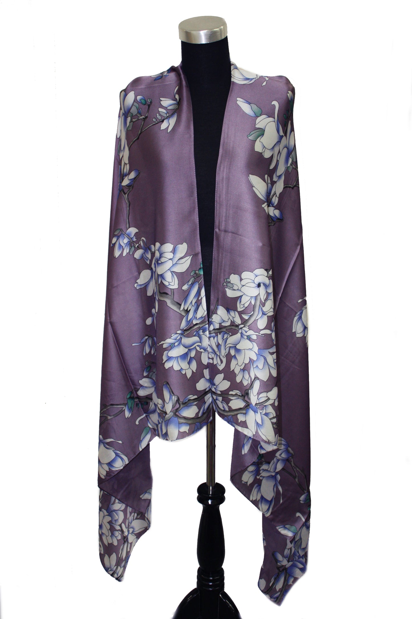 Satin effect printed scarf