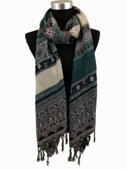 Boho Style Textured Scarf