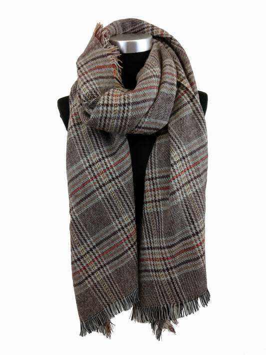 Soft Plaid Blanket Scarf