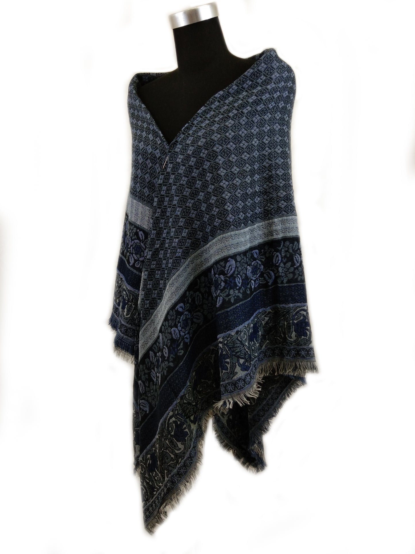 Contrast Textured Square Scarf