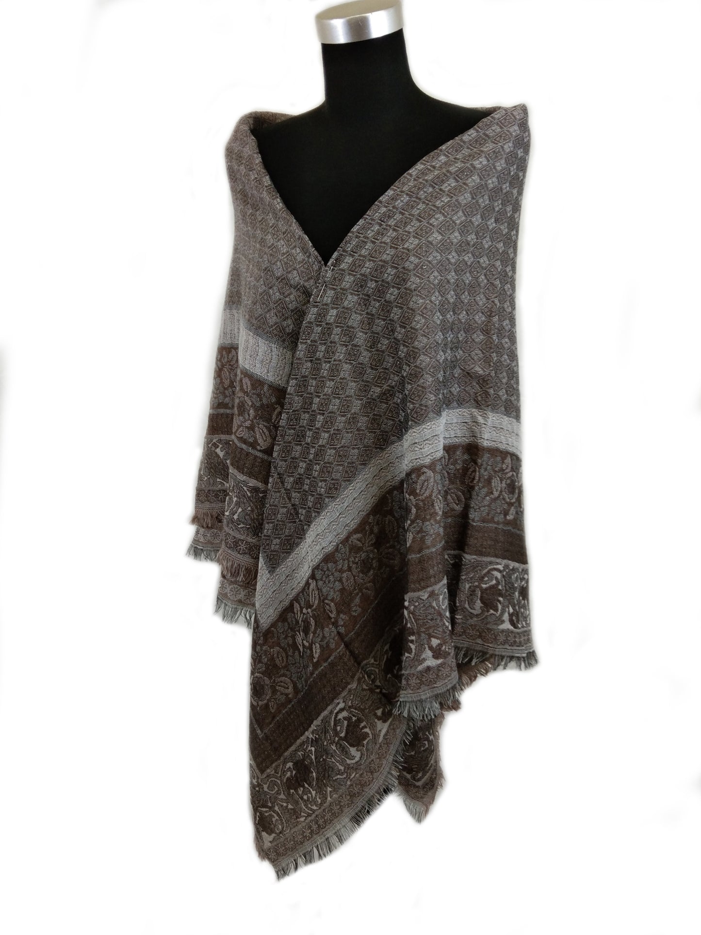 Contrast Textured Square Scarf