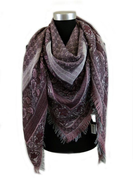 Contrast Textured Square Scarf