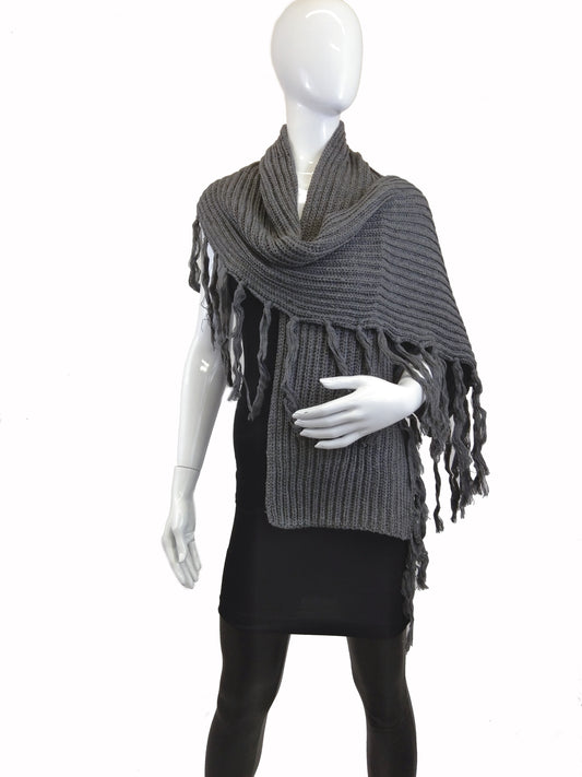 Shawl with Long Fringe