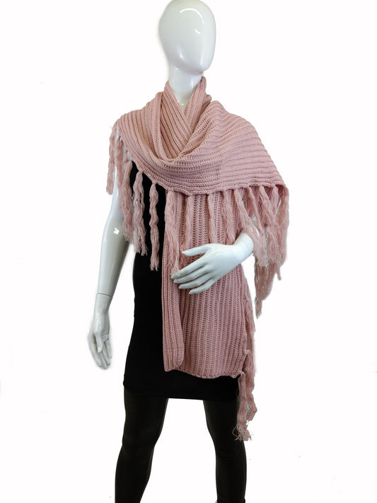 Shawl with Long Fringe