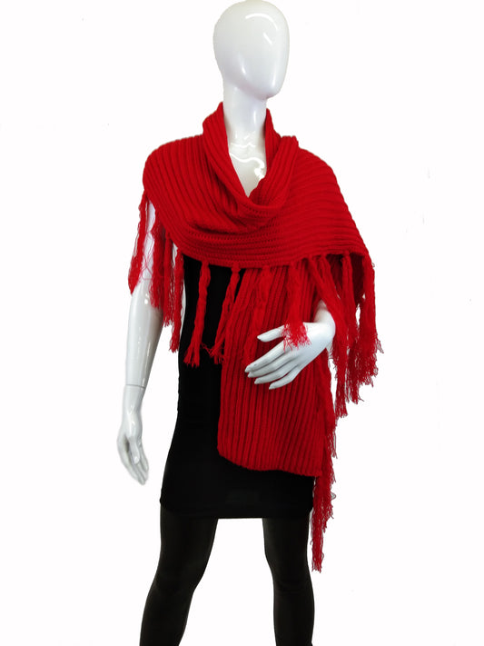 Shawl with Long Fringe