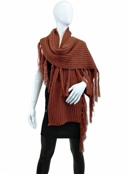 Shawl with Long Fringe