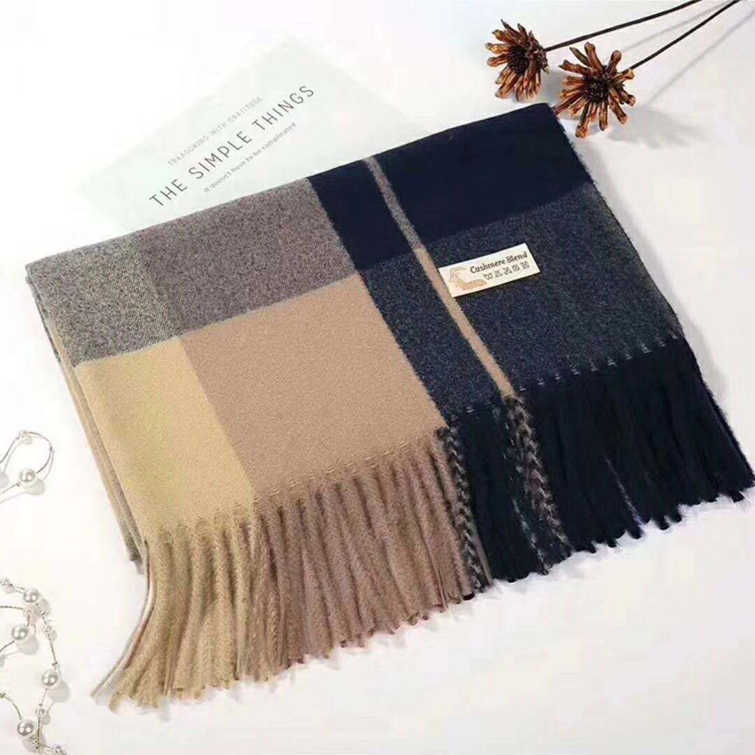 Plaid Cashmere Scarf