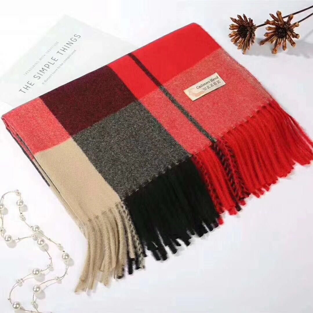 Plaid Cashmere Scarf