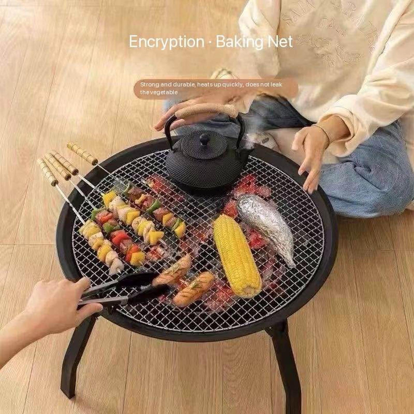 BBQ + Bonfire in One – Foldable Fire Pit