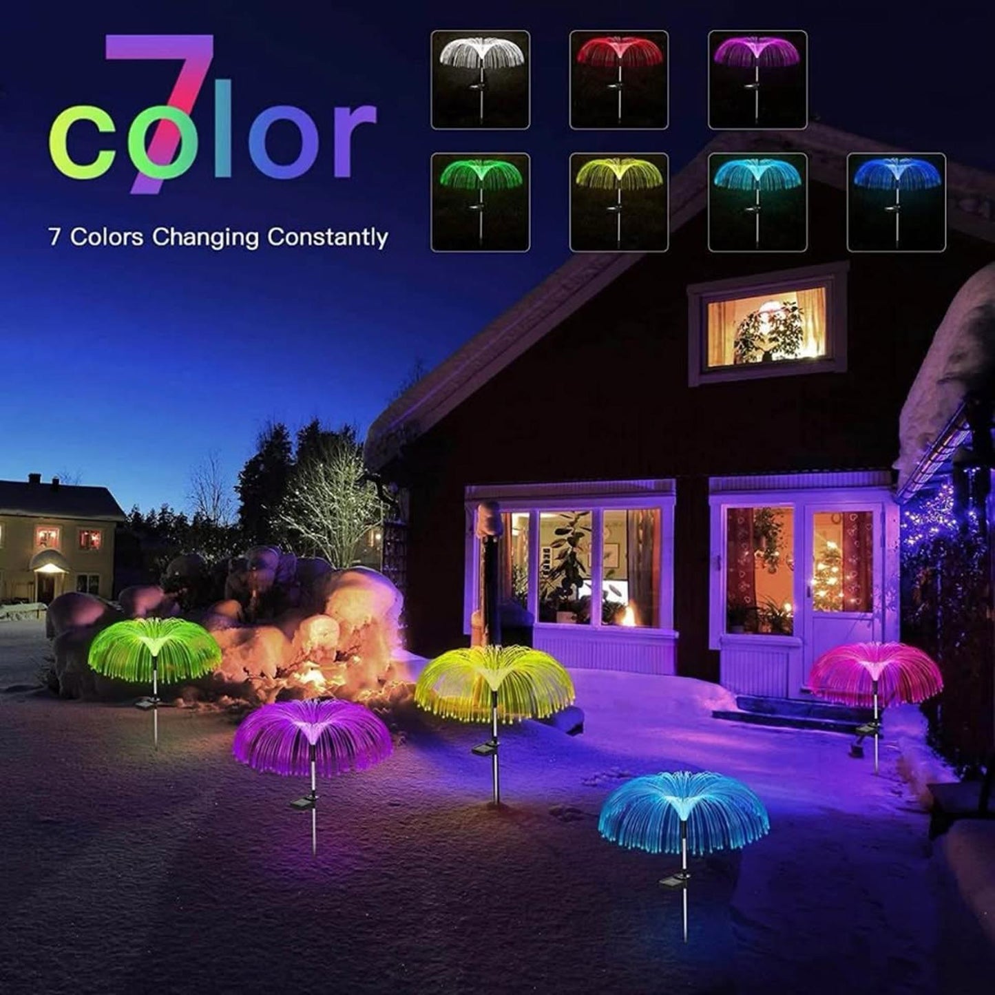 Solar Jellyfish Garden Lights – Color Changing & Weatherproof