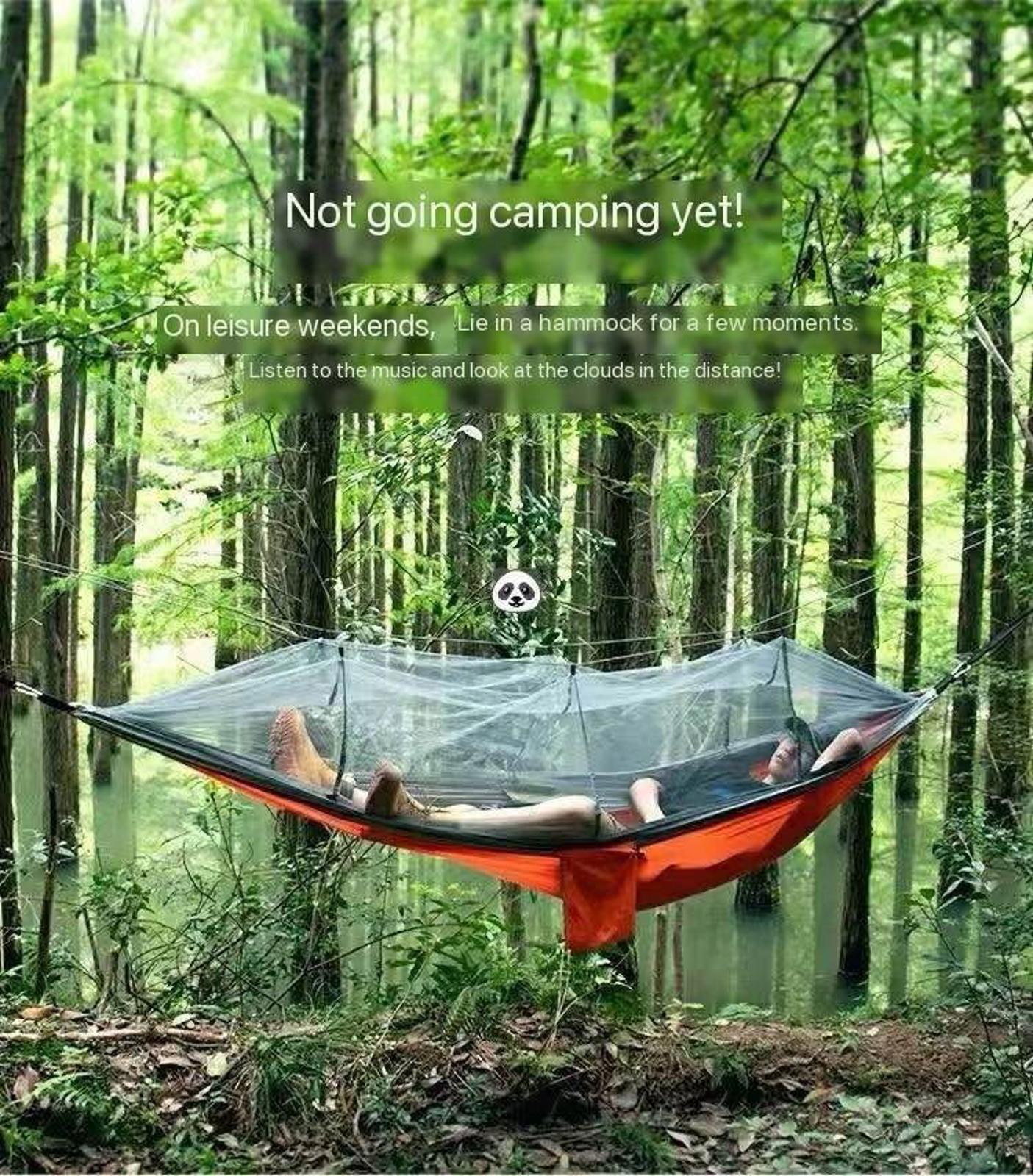 Outdoor Mosquito Net Hammock – Parachute Fabric & Setup Kit