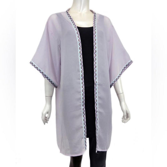 Blue and Purple Boxy Graphic Tunic