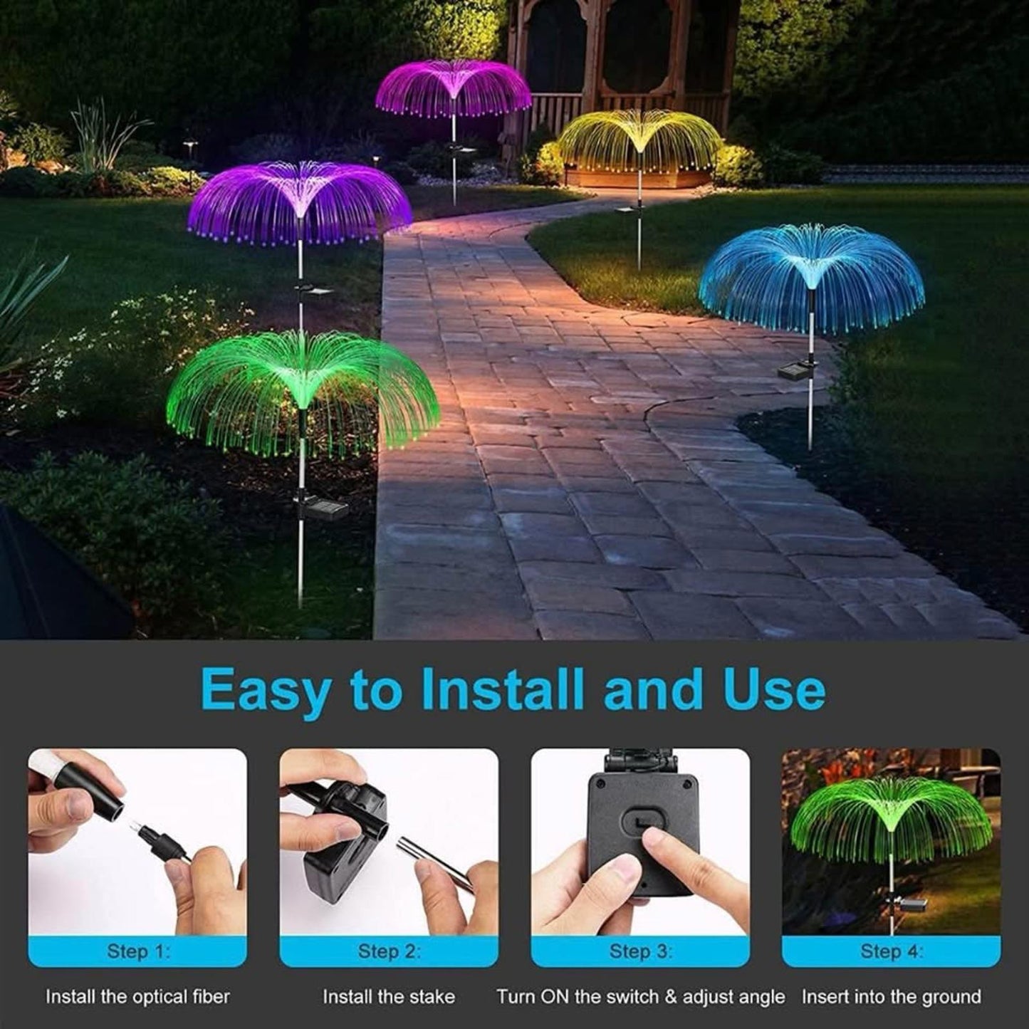 Solar Jellyfish Garden Lights – Color Changing & Weatherproof