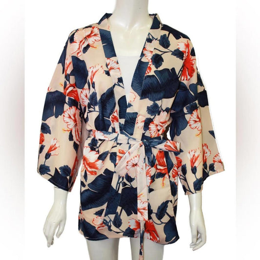 Floral kimono robe, Beach coverup