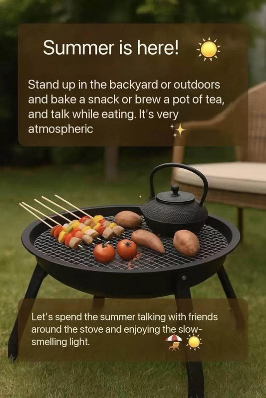 BBQ + Bonfire in One – Foldable Fire Pit