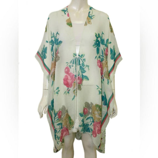 Floral Kimono Cotton Cover-Up