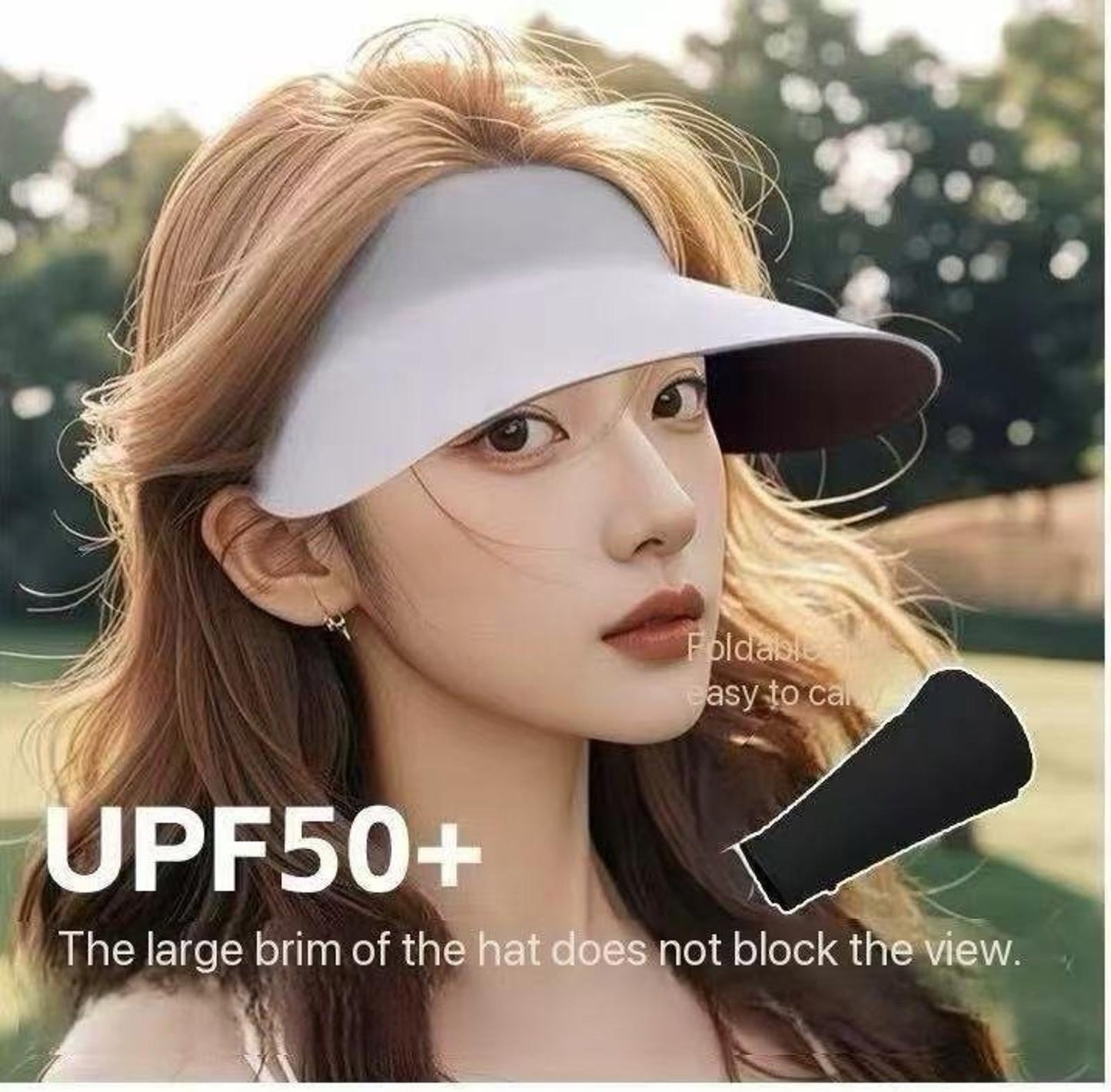 UPF50+ Sun Visor Hat – Lightweight, Foldable, Stylish