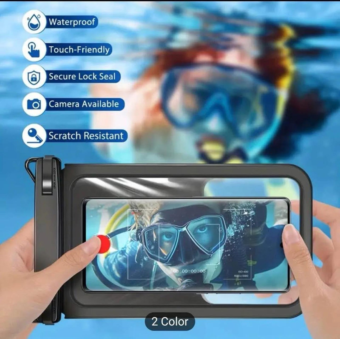 Waterproof Phone Pouch with Dual Compartments – IPX8 Certified