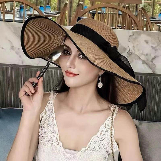 Wide-Brim Beach Hat – Cute, Comfy & Sun-Safe