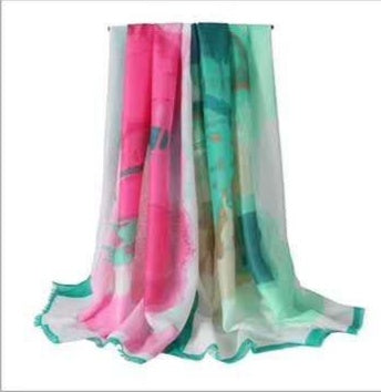 Floral cotton scarf