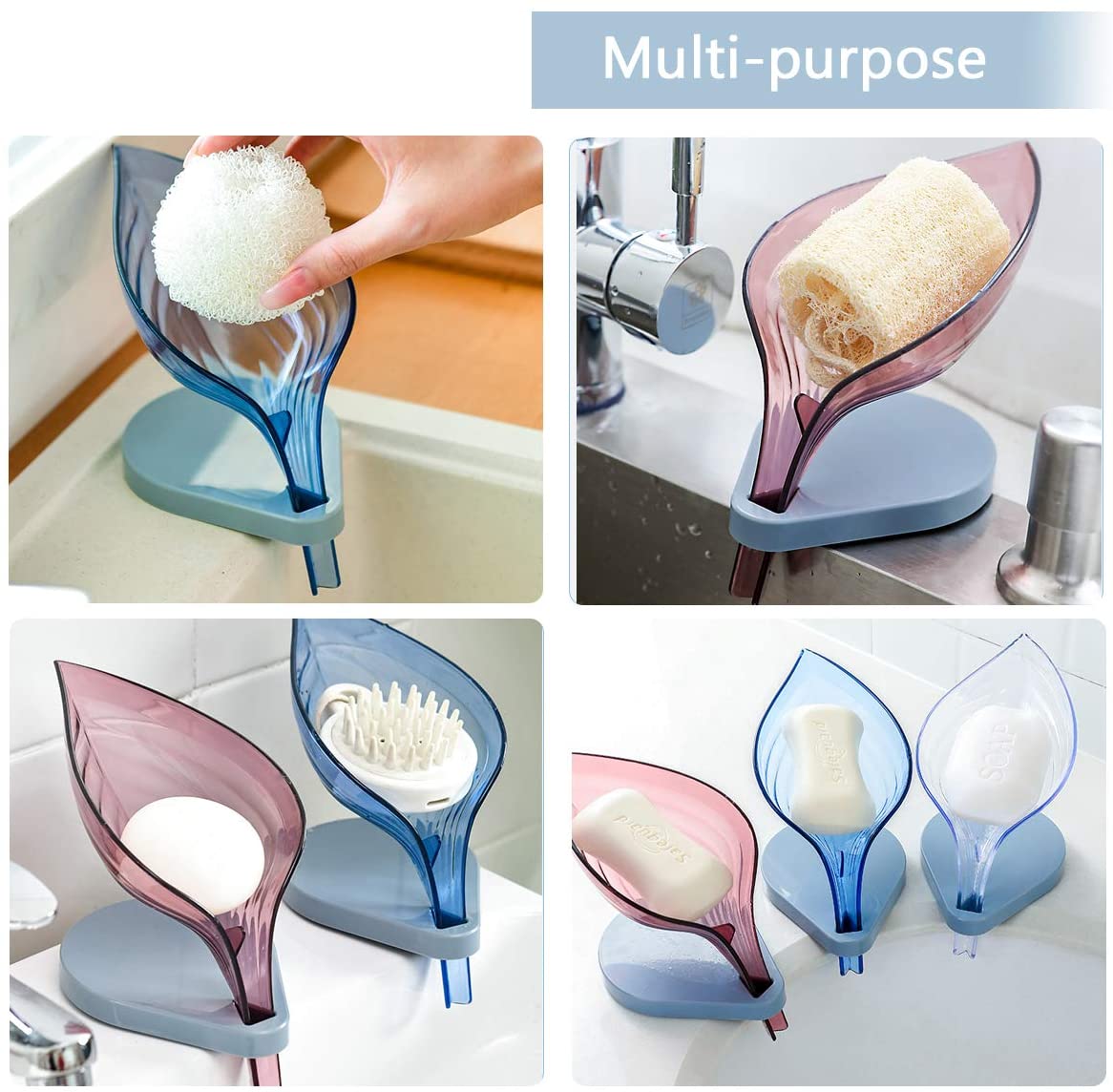 Leaf Draining Soap Dish Set of 3