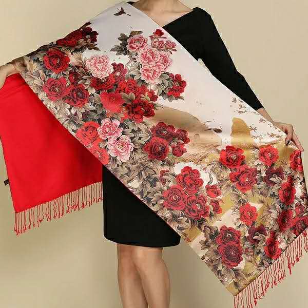 Double Sided Silk Shawl