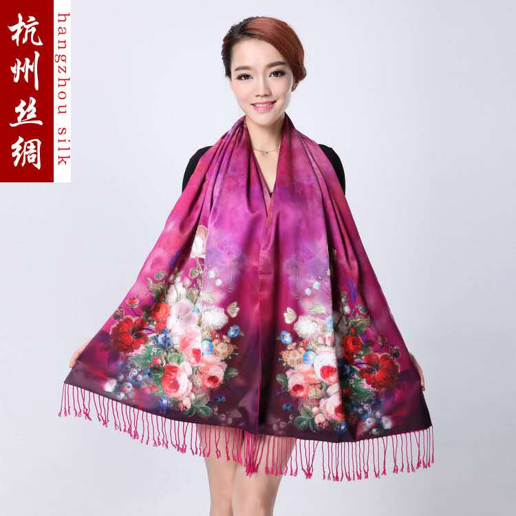 Double Sided Silk Shawl