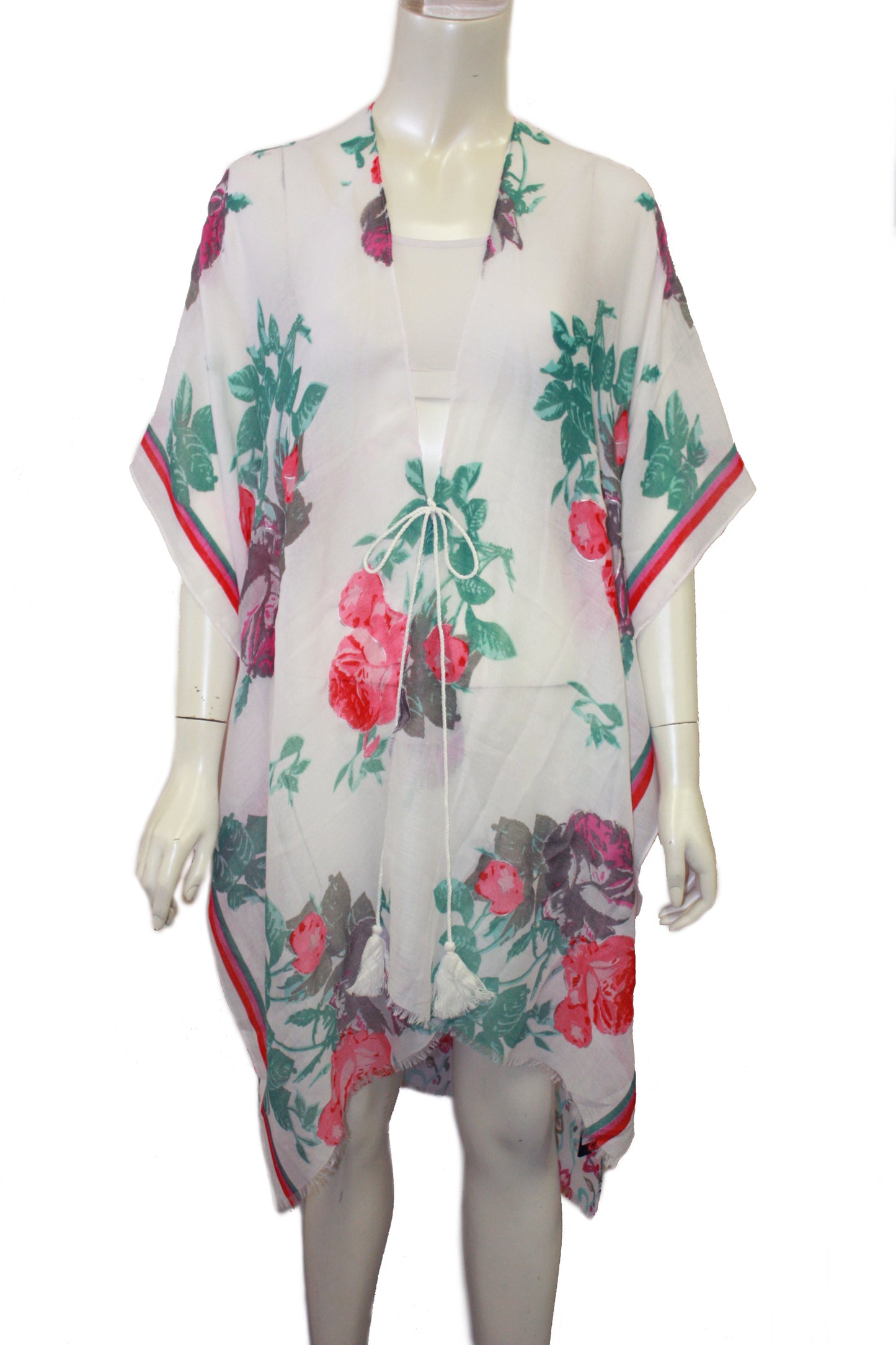 Floral printed kimono