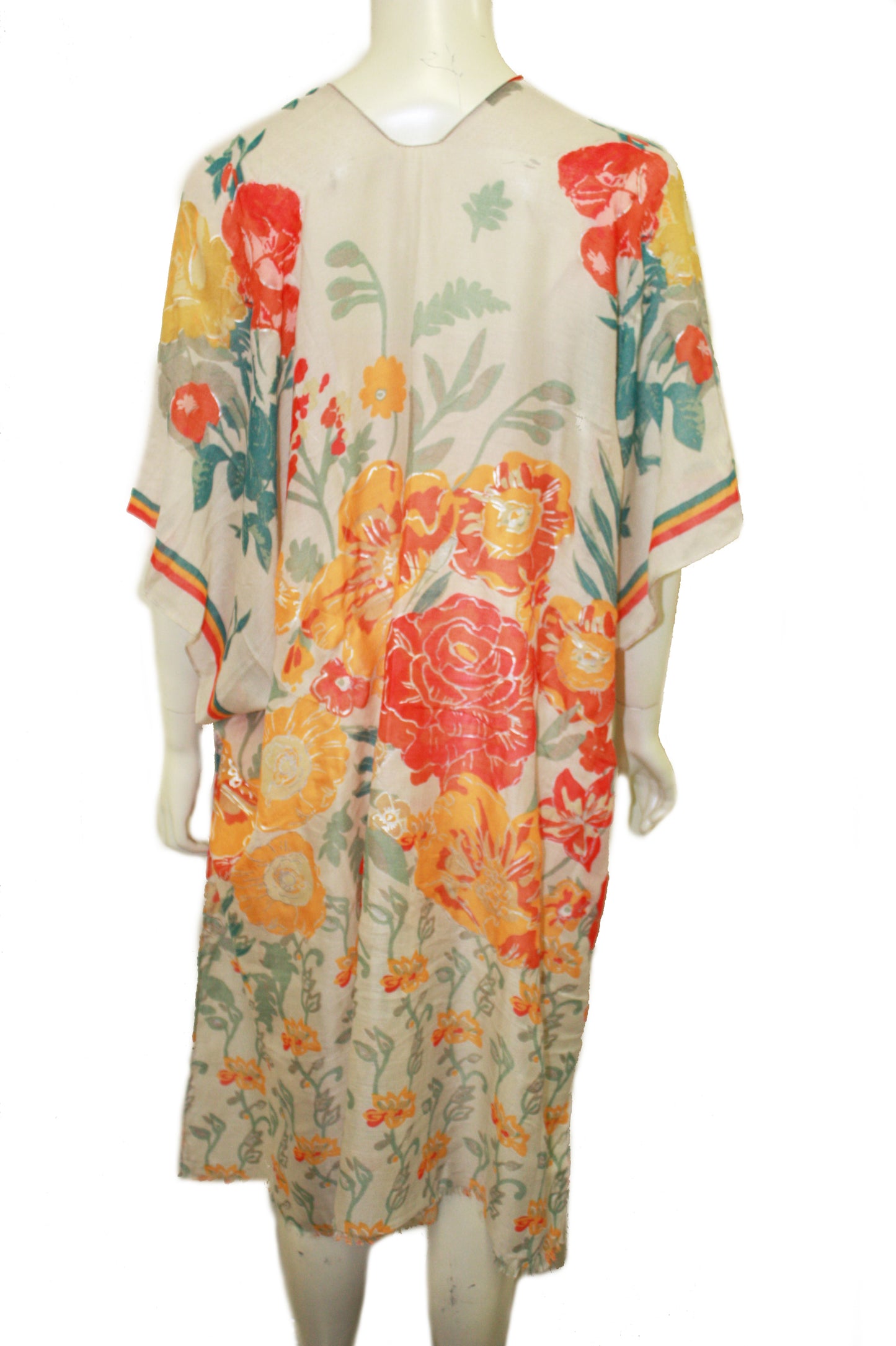 Floral printed kimono