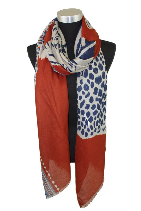 Abstract Animal Print Scarf