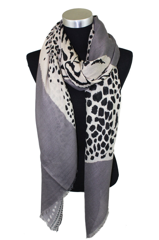 Abstract Animal Print Scarf