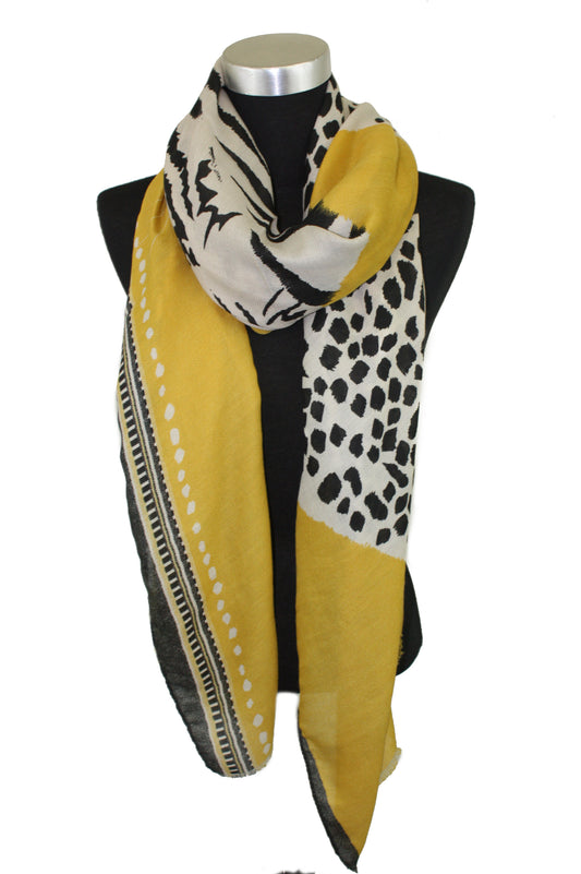 Abstract Animal Print Scarf