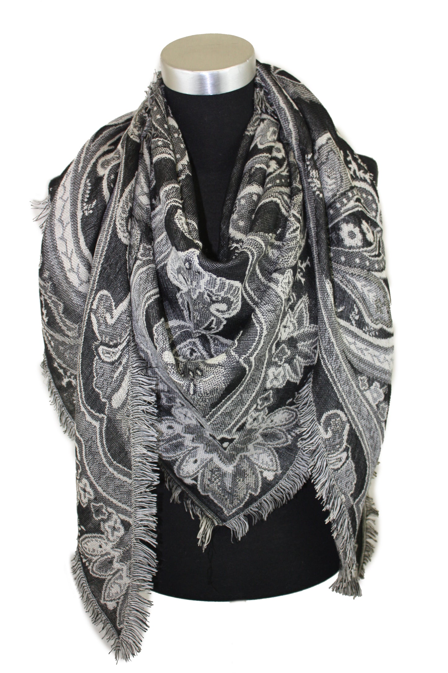 Paisley Wool Triangle Scarf
