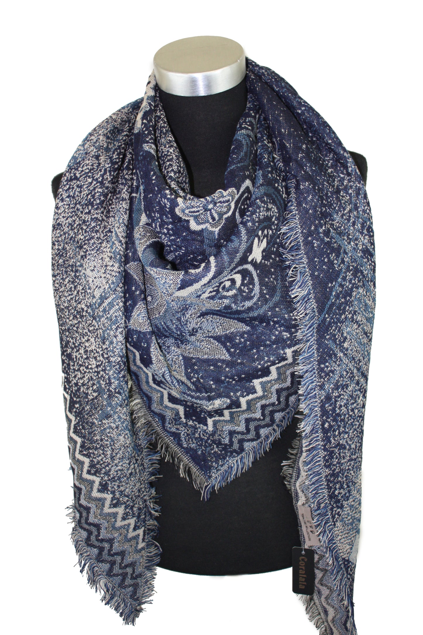 Paisley Wool Triangle Scarf