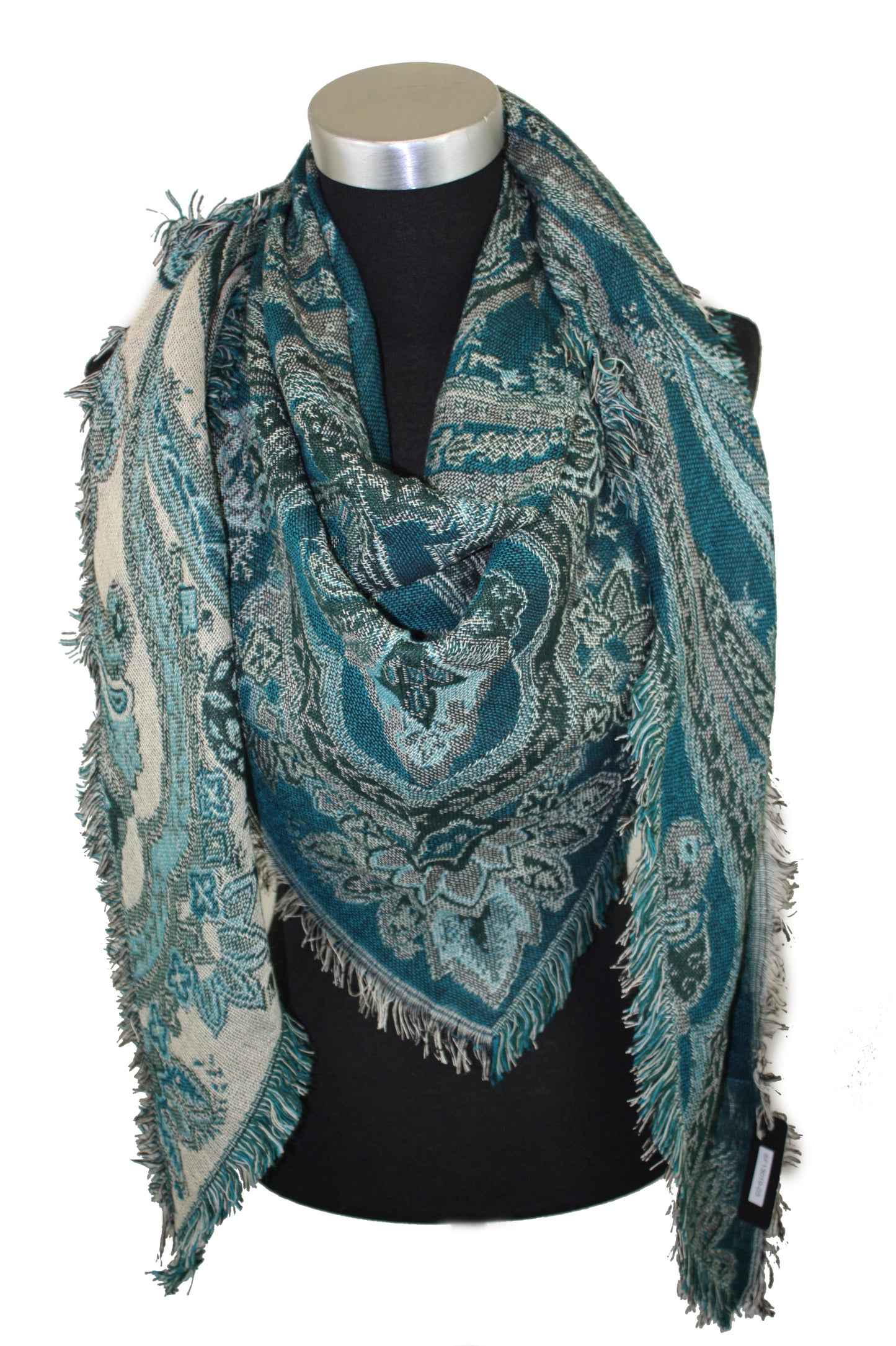 Paisley Wool Triangle Scarf