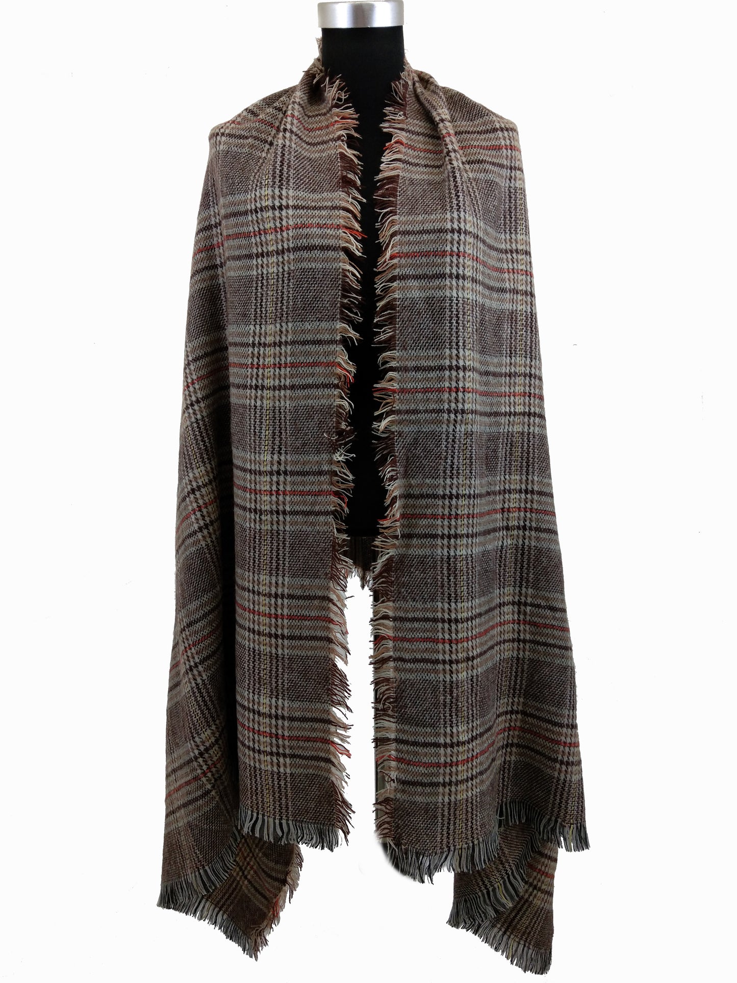 Soft Plaid Blanket Scarf