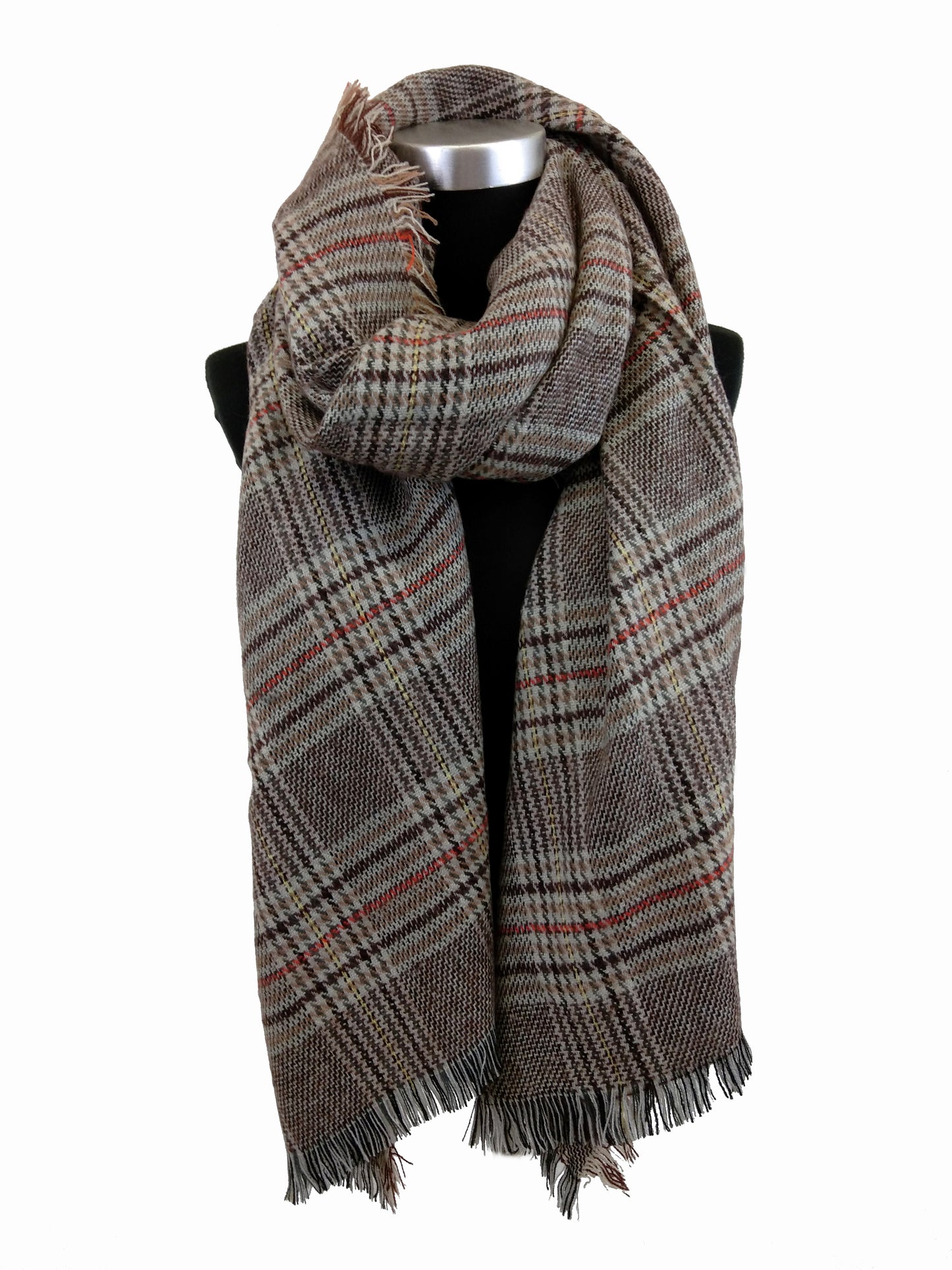 Soft Plaid Blanket Scarf