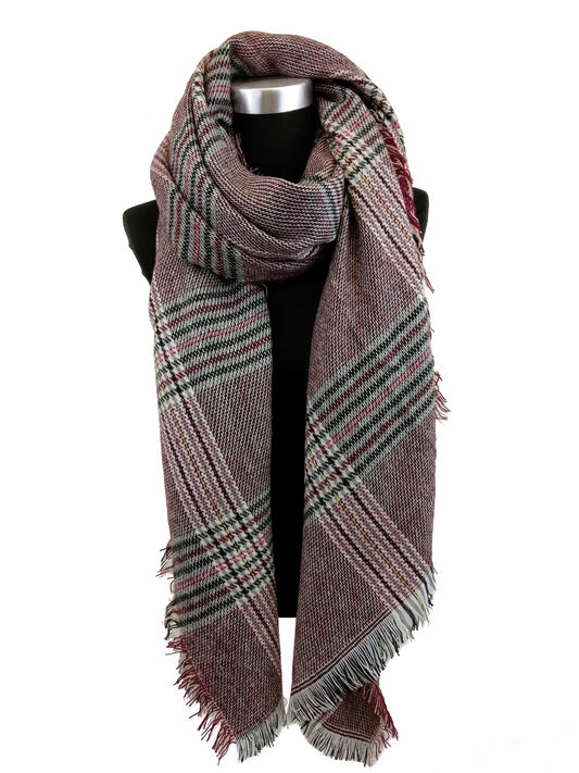 Soft Plaid Blanket Scarf