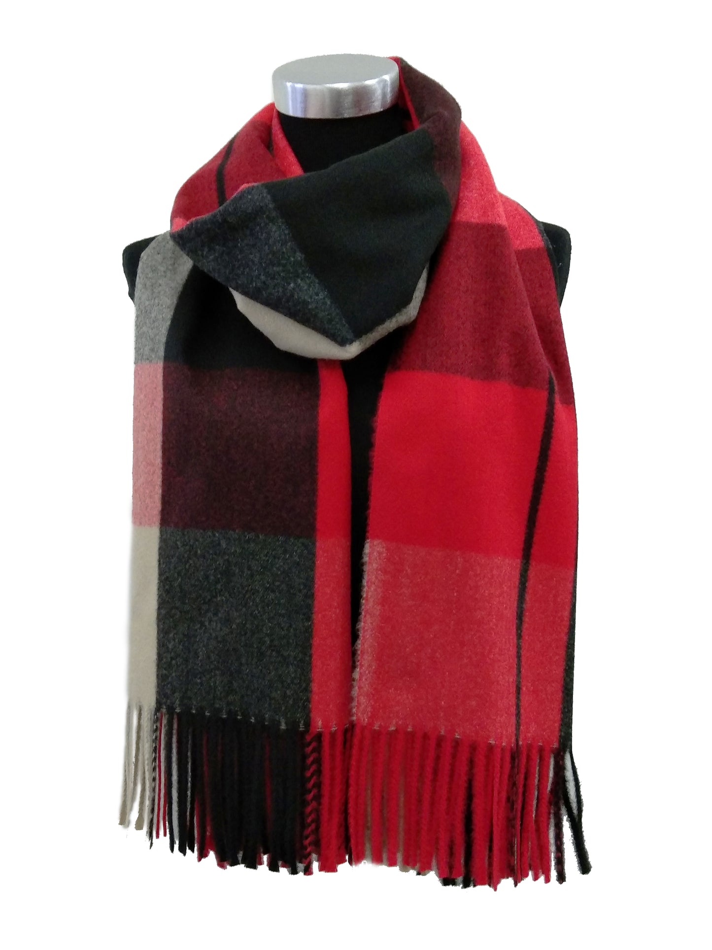Plaid Cashmere Scarf
