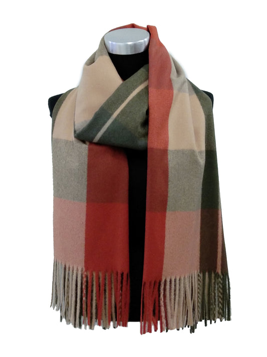 Plaid Cashmere Scarf