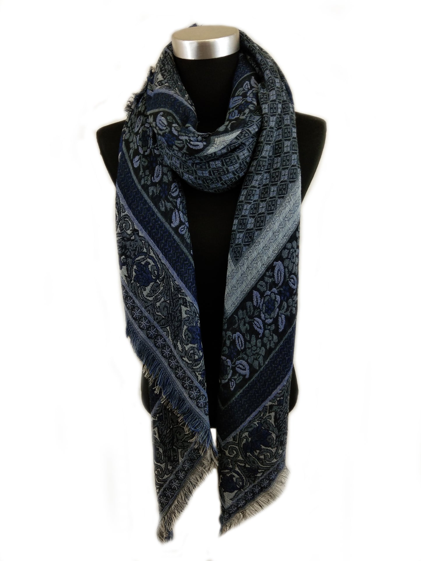 Contrast Textured Square Scarf