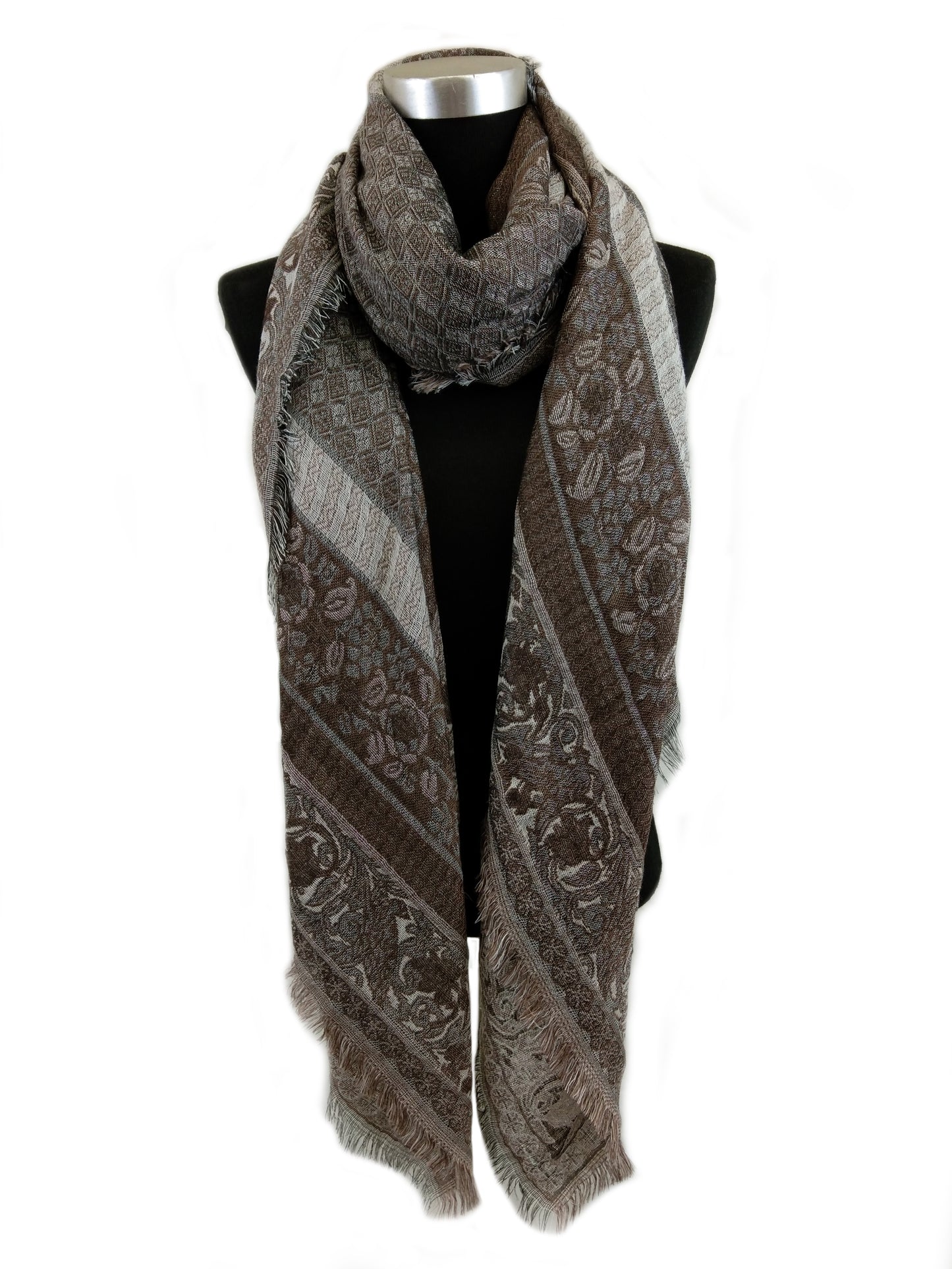 Contrast Textured Square Scarf