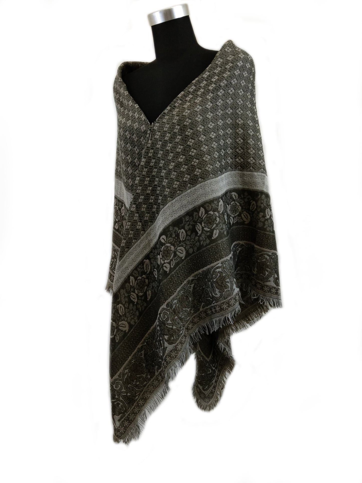 Contrast Textured Square Scarf