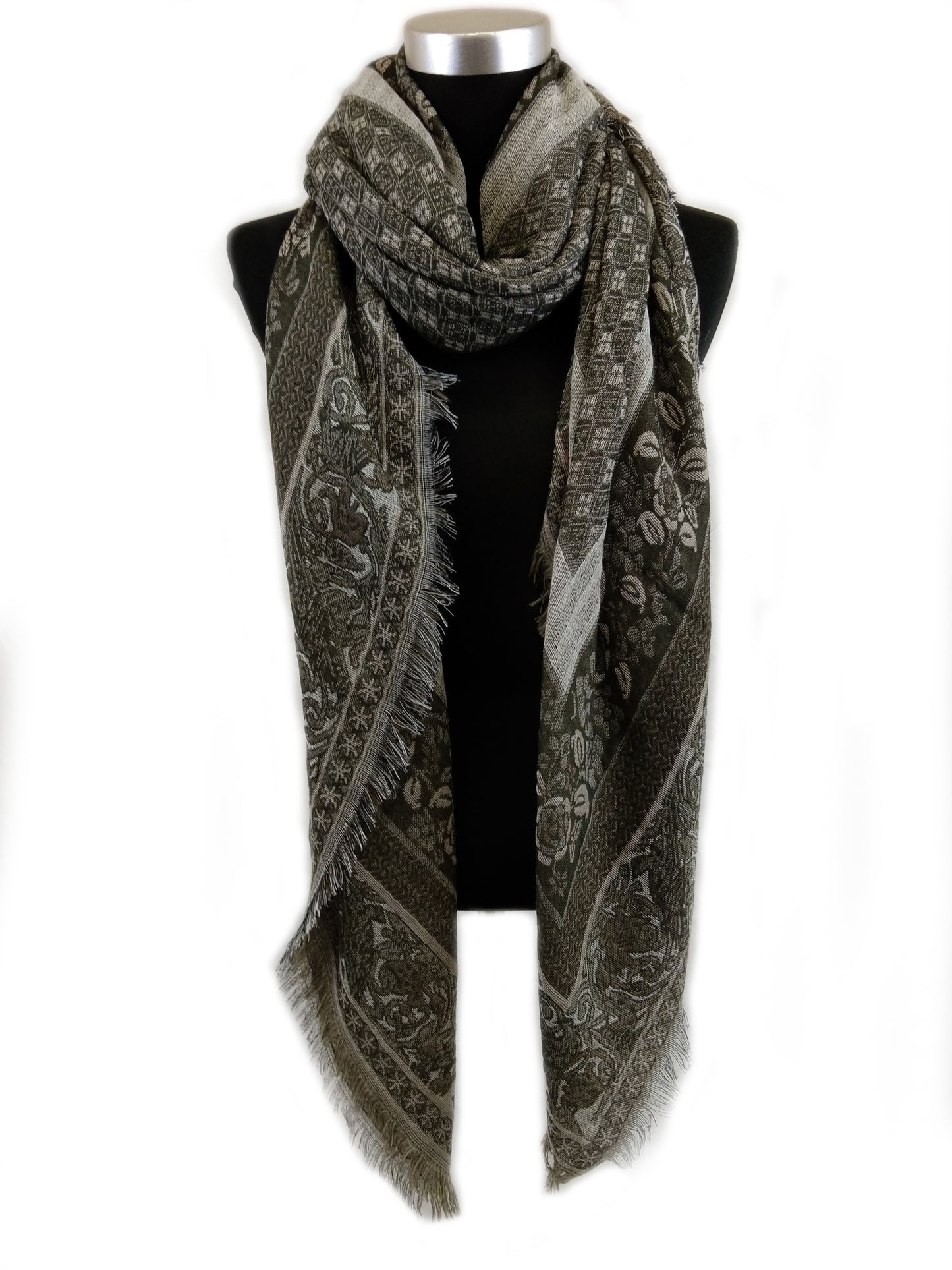 Contrast Textured Square Scarf