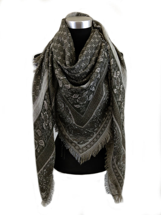 Contrast Textured Square Scarf