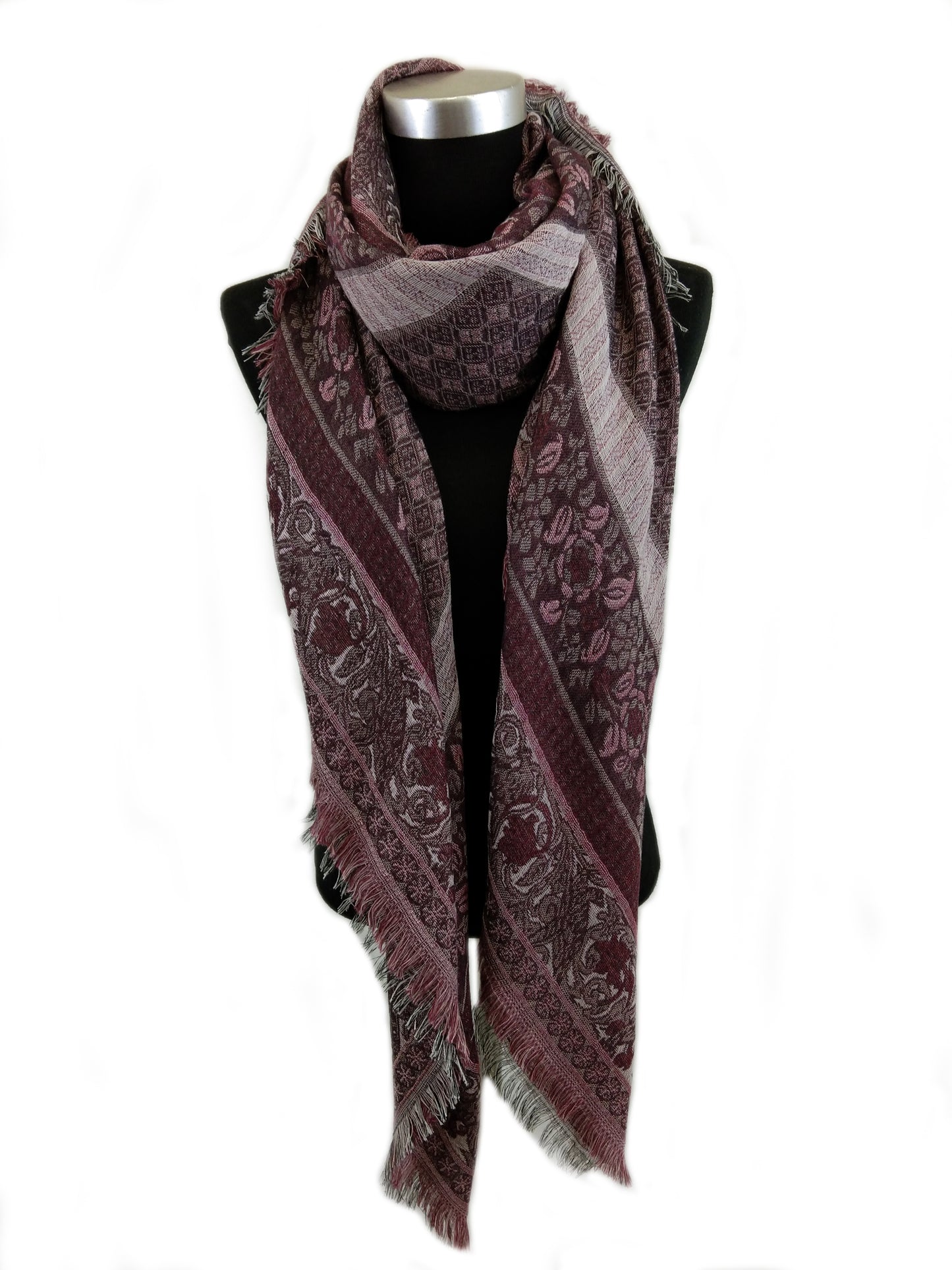 Contrast Textured Square Scarf